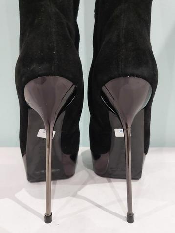 498C* Gianmarco Lorenzi sexy luxe zwarte laarzen (35) beschikbaar voor biedingen