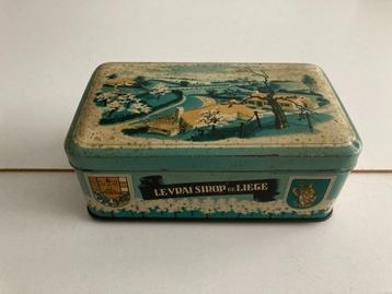 Ancienne boîte en fer blanc Le Vrai Sirop de Liège (Joseph, Enlèvement ou Envoi, Utilisé, Autre, Autres marques