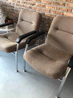 2 leuke vintage design fauteuils zeteltjes, Huis en Inrichting, Ophalen, Gebruikt, Stof