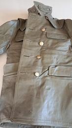 BELGIQUE - ABL - VESTE DE CUIR DE MOTOCYCLISTE - 1950, Ophalen of Verzenden, Landmacht, Kleding of Schoenen