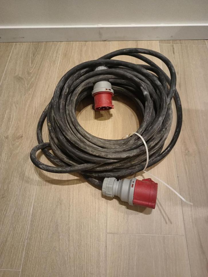 Verlengkabel 5G4.0 mm2 - 25 m 400V 32A 3P+N+A, Doe-het-zelf en Bouw, Elektriciteit en Kabels, Zo goed als nieuw, Kabel of Snoer