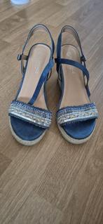 Damessandalen met sleehak maat 39, Ophalen, Zo goed als nieuw, Blauw