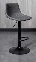 Barkrukken / stoelen 2x Antraciet, Huis en Inrichting, Stoelen, Ophalen, Twee, Leer, Zo goed als nieuw