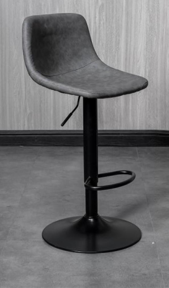 Barkrukken / stoelen 2x Antraciet, Huis en Inrichting, Stoelen, Zo goed als nieuw, Twee, Leer, Grijs, Ophalen