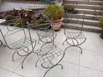 4 Chaises en fer forgé très lourdes, Enlèvement, Comme neuf, Métal