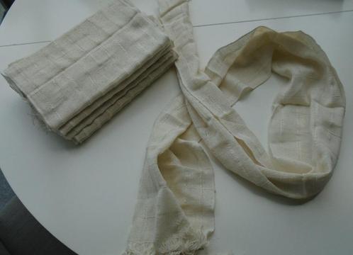 SJAAL CREME L 150 x B 26 cm NIEUW, Kleding | Dames, Mutsen, Sjaals en Handschoenen, Nieuw, Sjaal, Ophalen of Verzenden