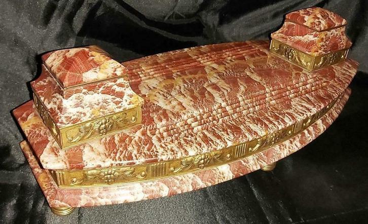 antiek inktstel marmer en brons, Antiek en Kunst, Curiosa en Brocante, Ophalen