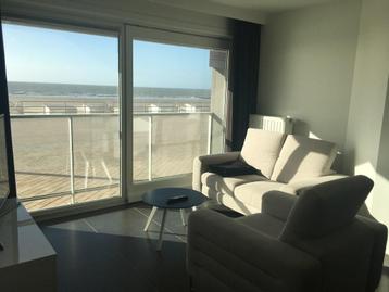 Westende : appartement rez chaussée avec vue mer et garage