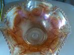 vintage prachtige punchbowl set in marigold carnival glas, Ophalen