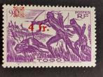 Togo 1944 - jagers - leeuw - met opdruk, Ophalen of Verzenden, Postfris