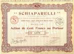 Schiaparelli (Haute Couture) 1930, Postzegels en Munten, Aandelen en Waardepapieren, Ophalen of Verzenden, 1920 tot 1950, Certificaat van aandeel