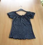 Zwart witte babydoll shirt met Turkse komkommers Maat XS, Kleding | Dames, Ophalen of Verzenden, Zwart