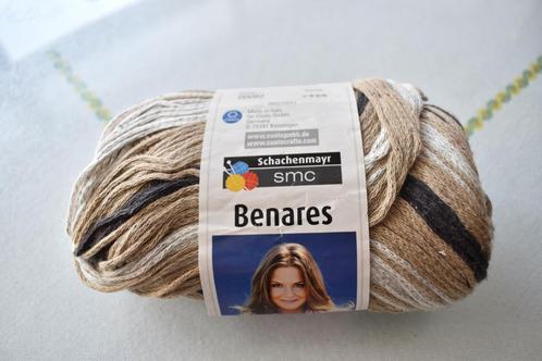 1 bol sjaaltjeswol Schachenmayr Benares bruin beige gebroken, Hobby en Vrije tijd, Breien en Haken, Nieuw, Breien, Wol of Garen