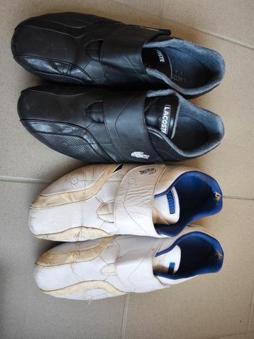lacoste schoenen witte en zwarte maat 46 beschikbaar voor biedingen
