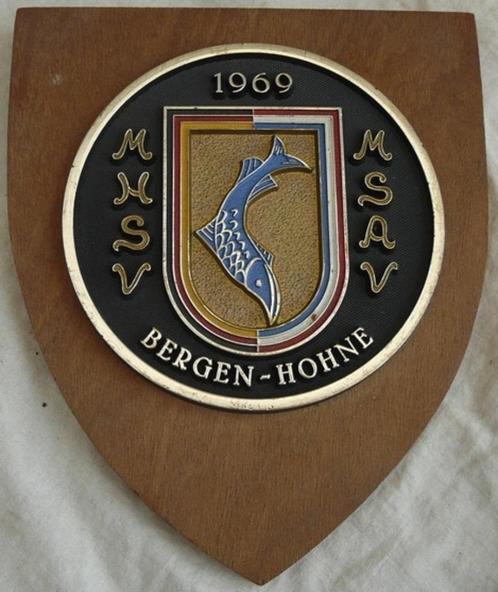 Wapenschild, M.H.S.V., Bergen-Hohne, KL, 1969.(Nr.1), Verzamelen, Militaria | Algemeen, Landmacht, Overige typen, Ophalen of Verzenden
