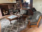 Lederen salon, Huis en Inrichting, Fauteuils, Ophalen, Gebruikt