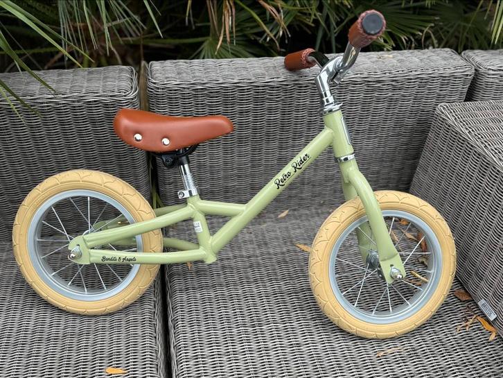 Loopfiets Bandits and Angels Retro Rider Groen, Kinderen en Baby's, Speelgoed | Buiten | Voertuigen en Loopfietsen, Zo goed als nieuw