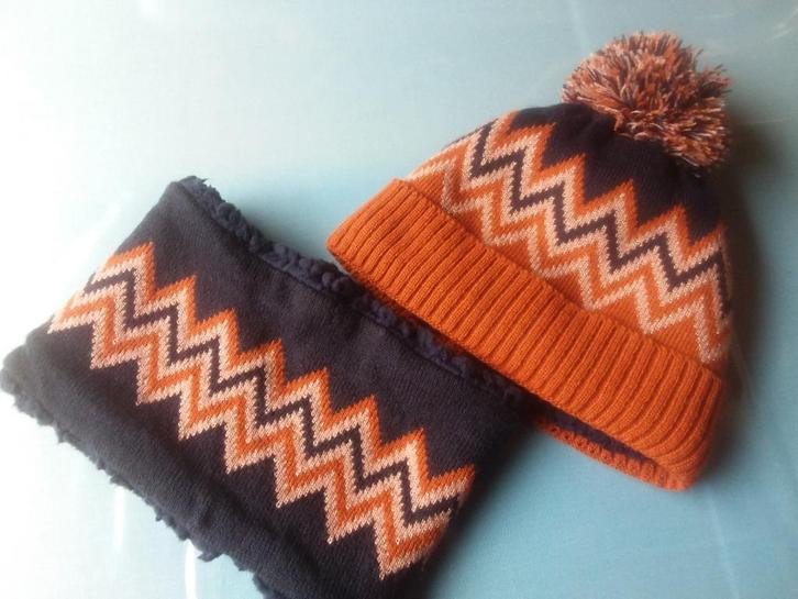 Nieuwe set muts+buffer JBC donkerblauw/roest, 2 à 4 jaar, Kinderen en Baby's, Kinderkleding | Maat 92, Nieuw, Meisje, Setje, Ophalen