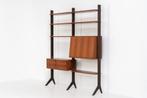 Prachtige modulaire vintage wandkast / roomdivider, Ophalen, Zo goed als nieuw, Teakhout