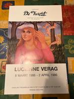 Vintage poster, kunstgalerij De Vuyst - Lucienne Verag 1986, Deurposter of groter, Ophalen of Verzenden, Reclame, Rechthoekig Staand