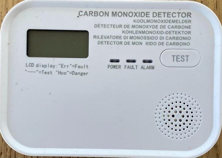 Koolmonoxidemelder - CO-melder, Doe-het-zelf en Bouw, Alarmsystemen, Zo goed als nieuw, Detector, Sensor of Melder, Rook, Draadloos