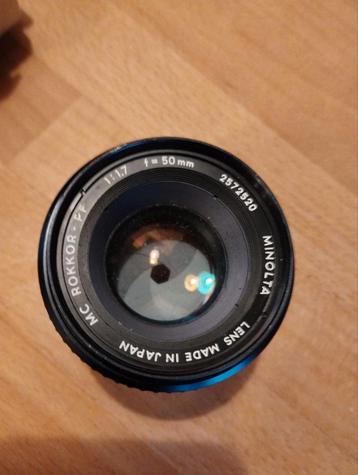 Objectif rokkor minolta 1.7 50mm beschikbaar voor biedingen