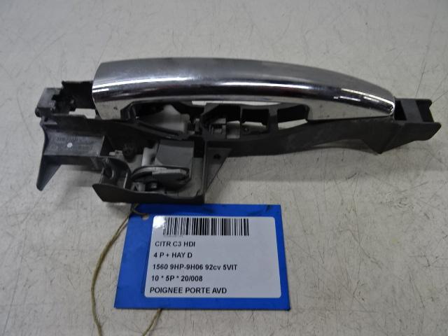 POIGNEE EXTERIEURE AVANT GAUCHE Citroën C3 (SC), Autos : Pièces & Accessoires, Carrosserie & Tôlerie, Citroën, Avant, Gauche, Utilisé