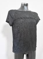 Zwart topje voor dames met gehaakt motief, Zwart, Maat 42/44 (L), Ophalen of Verzenden, Korte mouw