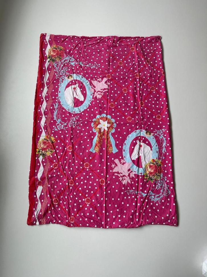 Dekbedovertrek + kussensloop roos, Enfants & Bébés, Chambre d'enfant | Linge de lit, Utilisé, Housse de couette, Rose, Fille, Enlèvement ou Envoi