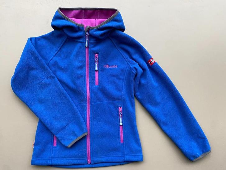 Fleece vest blauw Trollkids meisje 152, Kinderen en Baby's, Kinderkleding | Maat 152, Zo goed als nieuw, Meisje, Jas, Ophalen of Verzenden