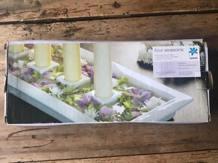 Porceleinen schotel voor kaarsen van CONTENTO nieuw!, Huis en Inrichting, Woonaccessoires | Kandelaars en Kaarsen, Nieuw, Kandelaar