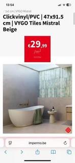 Clickvinyl/PVC | 47x91.5 cm | VYGO Tiles Mistral Beige, Synthétique, Enlèvement, Autres types, 10 m²² ou plus