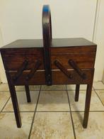 Vintage naaidoos in hout, Antiek en Kunst, Antiek | Naaimachines, Ophalen