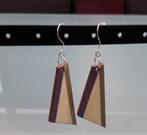 Leuke oorbellen met houten hangertjes, Handtassen en Accessoires, Oorbellen, Ophalen of Verzenden, Nieuw, Hangers