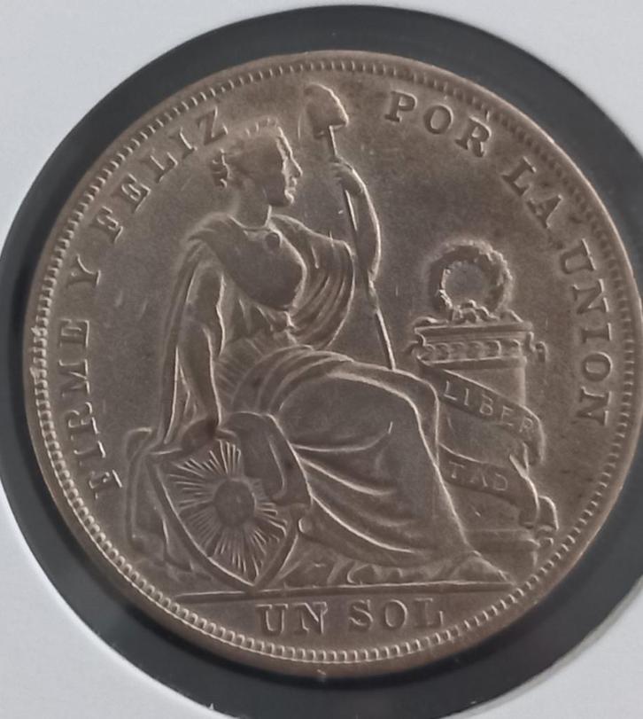 Peru 1 sol 1924 (zilver), Postzegels en Munten, Munten | Amerika, Losse munt, Zuid-Amerika, Zilver, Verzenden
