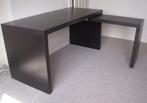 IKEA MALM zwart bureau met schuifplank, Huis en Inrichting, Bureaus, Ophalen, Gebruikt, Bureau