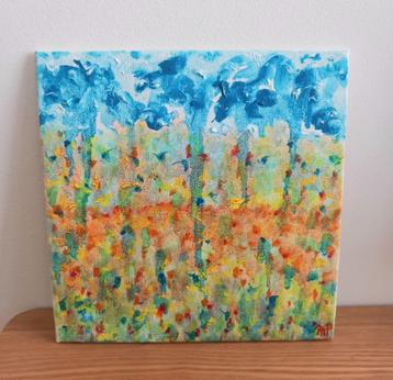 Bright & light! Schilderijtje, olieverf, 16x16 cm beschikbaar voor biedingen