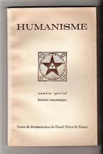 HUMANISME - numéro spécial - histoire maçonnique, Livres, Enlèvement ou Envoi, Utilisé