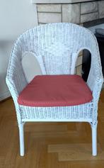 Rieten/rotan fauteuil, uitstekende staat, wit, Huis en Inrichting, Gebruikt, Ophalen