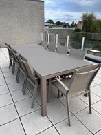 Tuintafel + 8 stoelen Bristol, Tuin en Terras, Tuinsets en Loungesets, Ophalen, Zo goed als nieuw