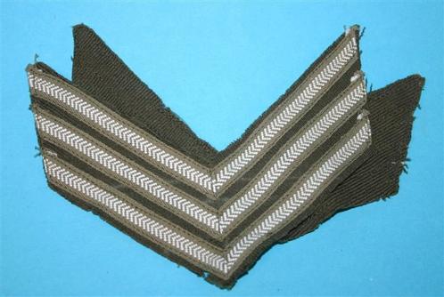 WW2 set Britse Sergeant rang strepen, Verzamelen, Militaria | Tweede Wereldoorlog, Landmacht, Embleem of Badge, Ophalen of Verzenden