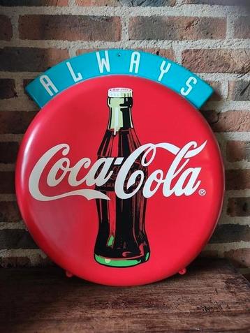 Coca Cola vintage bord van plastic  beschikbaar voor biedingen