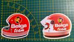 Lot 2x stickers Belga Team helmen (2 verschillende), Verzamelen, Ophalen of Verzenden