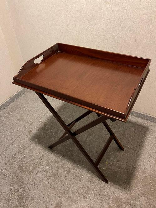 Bijzettafel, buttlertray met dienblad, Huis en Inrichting, Woonaccessoires | Dienbladen, Gebruikt, Hout, Rechthoekig, Ophalen