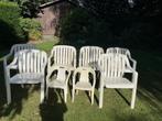 tuinstoelen in kunststof - 6 grote en 2 kinderstoelen, Tuin en Terras, Ophalen, Gebruikt, Kunststof