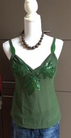 Topje met pailletten en kraaltjes (Nieuw), Vêtements | Femmes, Tops, Taille 36 (S), Vila, Vert, Envoi