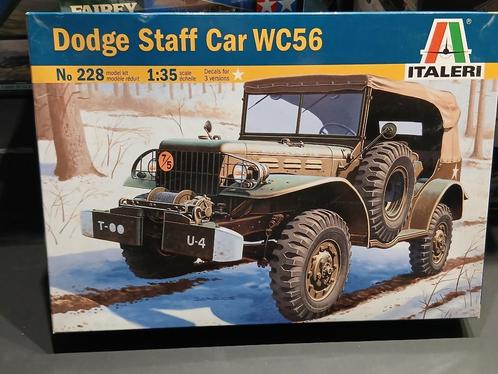 Italeri (228): Dodge WC-56/57 Command Car D-Day WWII om 1:35, Hobby en Vrije tijd, Modelbouw | Auto's en Voertuigen, Nieuw, Auto