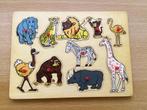 Houten legpuzzel met dieren - Verzorgde staat !, 10 tot 50 stukjes, Ophalen of Verzenden, Zo goed als nieuw, Van hout