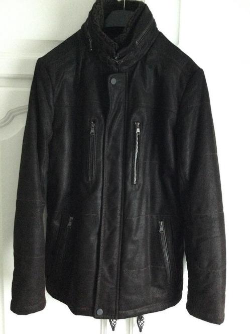 Lederen herenvest maat 50, Kleding | Heren, Jassen | Winter, Gedragen, Maat 48/50 (M), Bruin, Ophalen