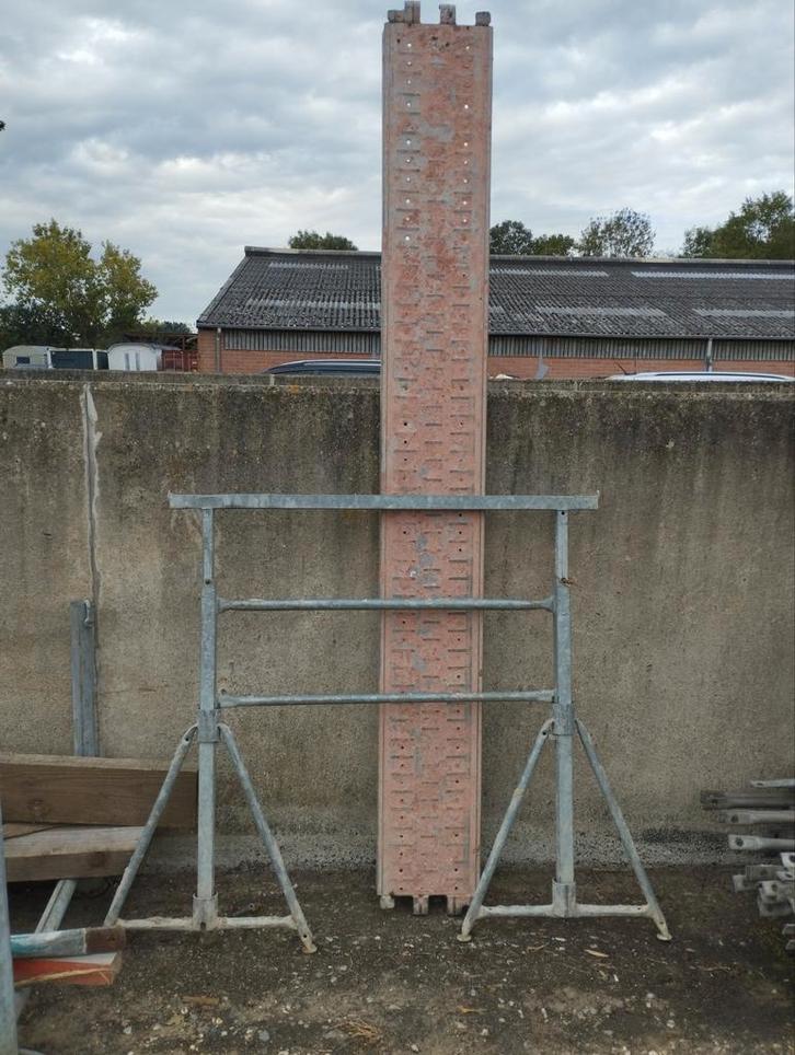 1 Metserschraag met 1 loop plateau, Doe-het-zelf en Bouw, Steigers, Gebruikt, Gevelsteiger, Ophalen